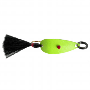 Image of Hofmann's Lures Frizz's Spoon | Chartreuse Black; 3/32 oz.