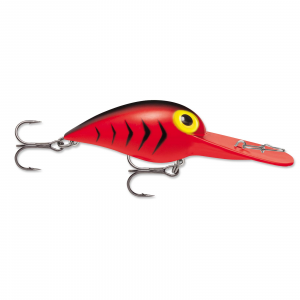 Image of Storm Original Deep Wiggle Wart Crankbait | Fluorescent Red/Black HB