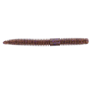 Image of Yamamoto Slinko Worm | Cinnamon Brown w/ Black/Purple Flake; 5 1/2 in.