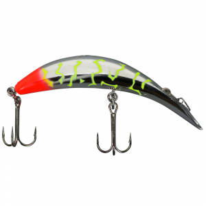 Image of Worden's Flatfish - M2/T50/T55/T60 | Metallic Silver Flame Chartreuse; 4 1/4 in.