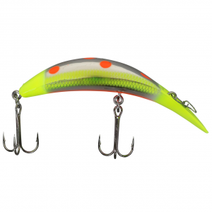 Image of Worden's Flatfish - M2/T50/T55/T60 | Double Trouble Chartreuse Orange; 4 1/4 in.