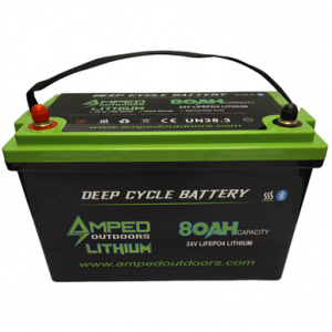 Image of Amped Outdoors 12v 80Ah LiFePO4 Lithium Battery