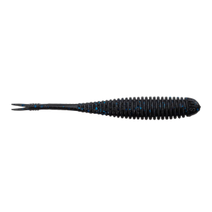 Image of NetBait Flat Sided Shad BaitFuel Infused Soft Bait | Black Blue; 4.5 in.