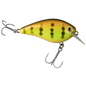 Image of Strike King Hard Knock KVD Square Bill Crankbait | Chartreuse Perch; 3 in.