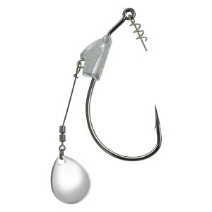 Image of Owner Flashy Swimmer Underspin Jig Hooks | Silver Colorado; 6/0