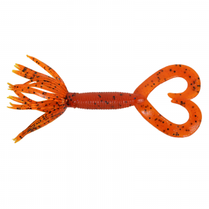 Image of Yamamoto Double Tail Hula Grubs | Fire Craw; 5 in.