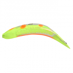 Image of Worden's Flatfish U-20 | Double Trouble Chartreuse Orange; 3 1/4 in.