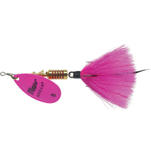Image of Mepps Dressed Aglia Spinner | Hot Pink Blade/Pink Tail; 1/3 oz.