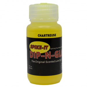 Image of Spike-It Dip-N-Glo Scented Soft Plastic Lure Dye | Chartreuse; Crawfish