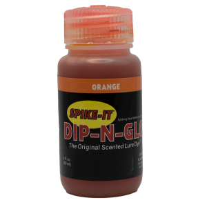 Image of Spike-It Dip-N-Glo Scented Soft Plastic Lure Dye | Orange; Garlic