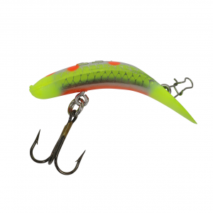 Image of Worden's Original Flatfish - F3/F4/F5/F6/F7 | Double Trouble Chartreuse Orange; 2 1/4 in.