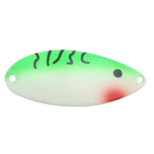 Image of ACME Tackle Little Cleo Spoon | Super Glow Green Digger; 1/3 oz.