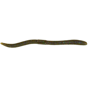 Image of Jackall Flick Shake Worms | Green Pumpkin Candy; 5.8 in.