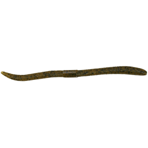 Image of Jackall Flick Shake Worms | Green Pumpkin Pepper; 5.8 in.