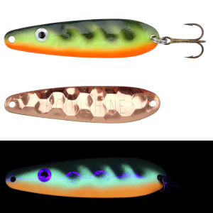 Image of Moonshine Lures Walleye Spoon | Glow Perch; 3 in.