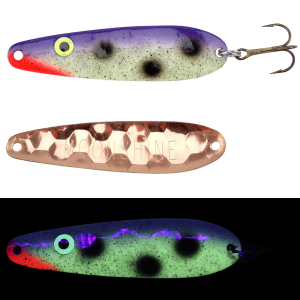 Image of Moonshine Lures Walleye Spoon | Purple Goby; 3 in.