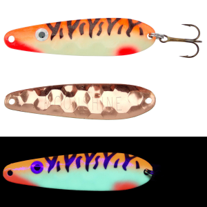 Image of Moonshine Lures Walleye Spoon | Tangerine Tiger; 3 in.