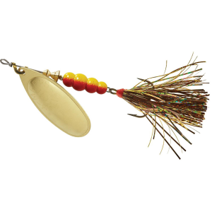 Image of Mepps Aglia Flashabou Spinner | Gold Brown/Gold; 1/2 oz.
