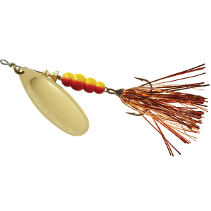 Image of Mepps Aglia Flashabou Spinner | Gold Brown/Orange; 1/2 oz.