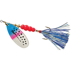 Image of Mepps Aglia Flashabou Spinner | Rainbow Trout Blue/Silver; 1/2 oz.