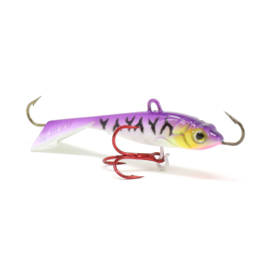 Image of Clam Tikka Mino Jigging Lure | Glow Purple Tiger; 1/8 oz.