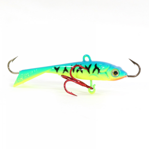 Image of Clam Tikka Mino Jigging Lure | Glow Parrot; 1/16 oz.