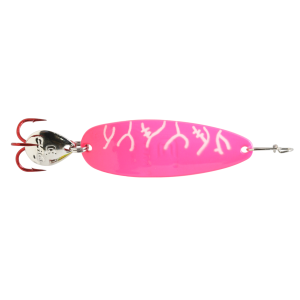 Image of Clam Ribbon Leech Flutter Spoon | Glow Red Lightning; 1/16 oz.