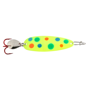 Image of Clam Ribbon Leech Flutter Spoon | Glow Chartreuse Wonderbread; 1/16 oz.