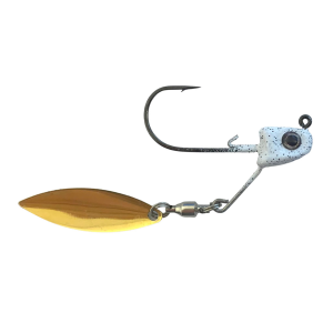 Image of Great Lakes Finesse Sneaky Underspin | White Shad-Gold Blade; 5/16 oz.