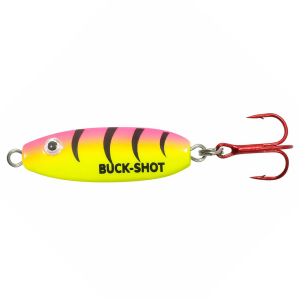 Image of Northland Buck-Shot Rattle Spoon | Bubblegum Tiger; 3/4 oz.
