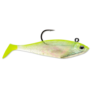 Image of Storm WildEye Swim Shad | Shiner Chartreuse Silver; 5 in.