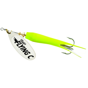 Image of Mepps Flying C Spinner | Hot Chartreuse/Silver; 7/8 oz.