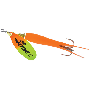 Image of Mepps Flying C Spinner | Hot Orange-Hot Orange-Chartreuse; 7/8 oz.