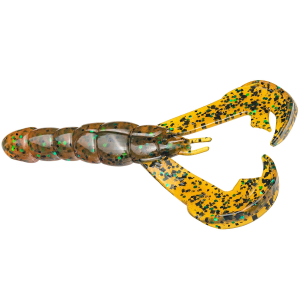 Image of Strike King Rage Tail Craw Soft Bait | Amber Green Black; 4 in.