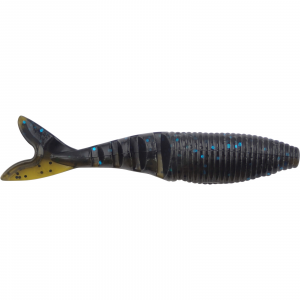 Image of Yamamoto Zako Swimbait | Black w/Blue Flake/Green Pumpkin w/ Black Flake Laminate; 4 in.