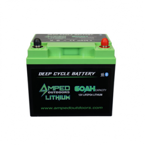 Image of Amped Outdoors 12v 60Ah LiFePO4 Lithium Battery-Heated