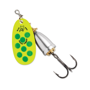 Image of Blue Fox Classic Vibrax Spinner | Fluorescent Yellow/Fluorescent Green/Silver UV; 5