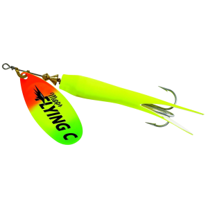 Image of Mepps Flying C Spinner | Hot Chartreuse/Hot Firetiger; 5/8 oz.