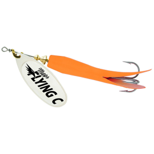 Image of Mepps Flying C Spinner | Hot Orange/Silver; 5/8 oz.