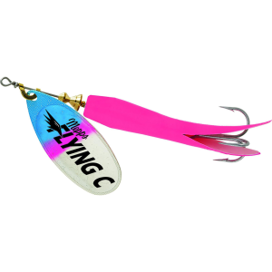 Image of Mepps Flying C Spinner | Hot Pink/Rainbow Trout; 5/8 oz.