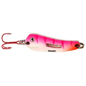 Image of Northland Buck-Shot Flutter Spoon | UV Pink Tiger; 1/4 oz.