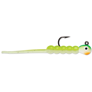 Image of VMC Tungsten Wax Tail Jigs | Green Orange Glow; 1/32 oz.