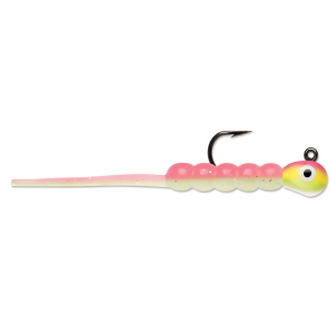 Image of VMC Tungsten Wax Tail Jigs | Pink Chartreuse Glow; 1/32 oz.
