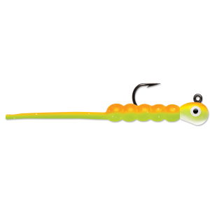 Image of VMC Tungsten Wax Tail Jigs | Orange Chartreuse Glow; 1/16 oz.