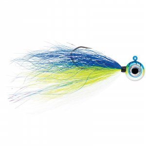 Image of VMC Moon Tail Jig | Blue Fire UV; 3/8 oz.