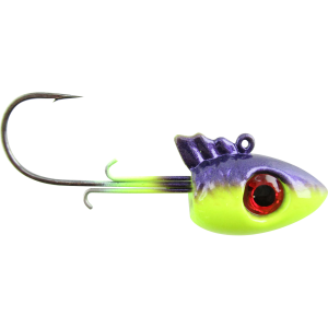 Image of Big Bite Baits TRU-X Wally Jig Heads | Purple Chartreuse; 5/8 oz.