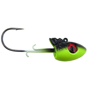 Image of Big Bite Baits TRU-X Wally Jig Heads | Black Chartreuse; 5/8 oz.