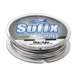 Image of Sufix Performance Metered Tip-Up Ice Braid | 30 lb.; Black/White; 50 yds.