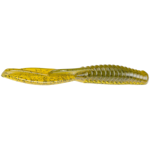 Image of Strike King KVD Drop Shot Half Shell | Green Pumpkin; 3 1/2 in.