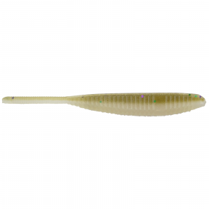 Image of Yamamoto Shad Shape Worm | Light Green Pumpkin And Large Green Purple; 3.75 in.